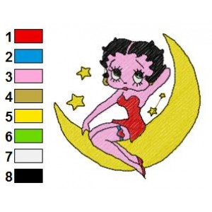 Betty Boop 12 Embroidery Design